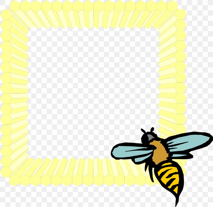 Western Honey Bee Image Illustration Text, PNG, 958x933px, Bee, Beehive, Hive Frame, Honey Bee, Honeycomb Download Free