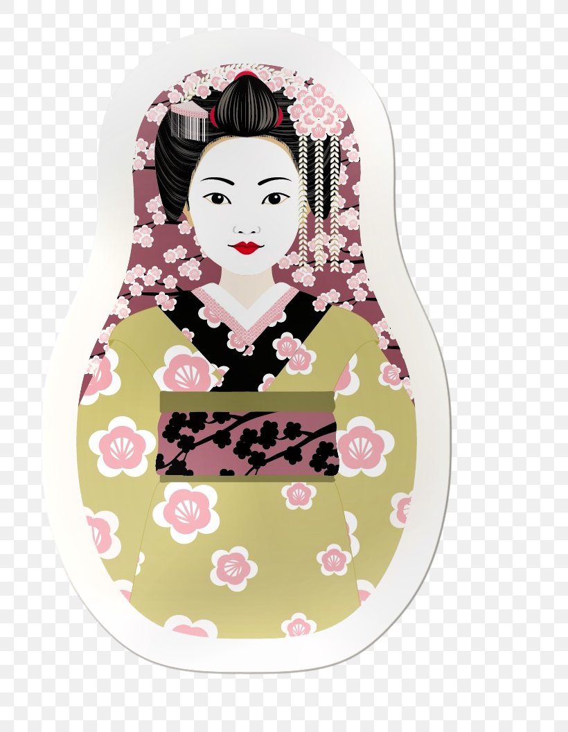 Matryoshka Doll Geisha Drawing Postcard, PNG, 717x1057px, Matryoshka Doll, Doll, Drawing, Dress, Geisha Download Free