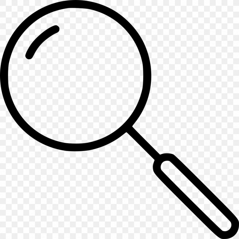 Magnifying Glass Clip Art, PNG, 980x980px, Magnifying Glass, Area, Black And White, Icon Design, Magnifier Download Free