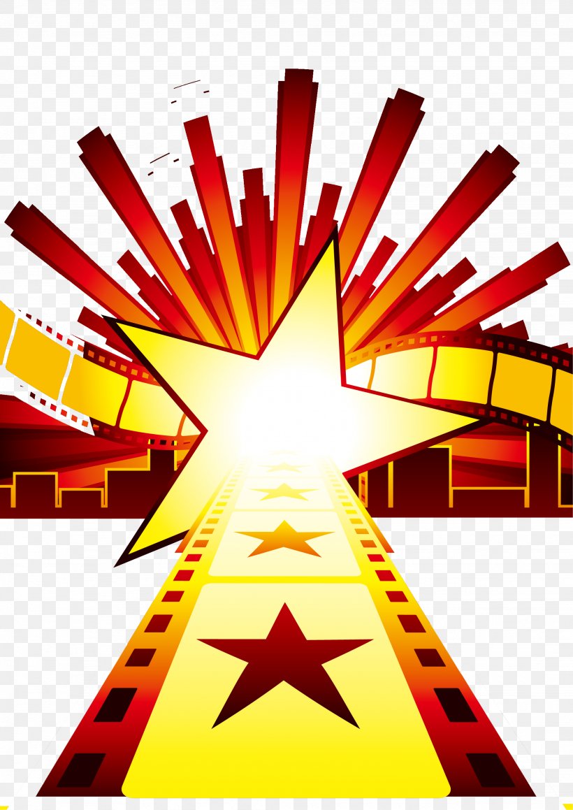 Starlight Road Yellow Star On A Red Background Material, PNG, 2051x2900px, Hollywood, Cinema, Cinematography, Clapperboard, Film Download Free