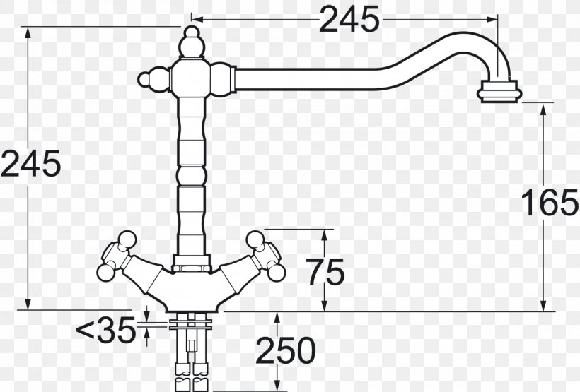 Kitchen Tap Sink Brushed Metal Tradition, PNG, 1350x915px, Kitchen, Area, Black And White, Brushed Metal, Diagram Download Free