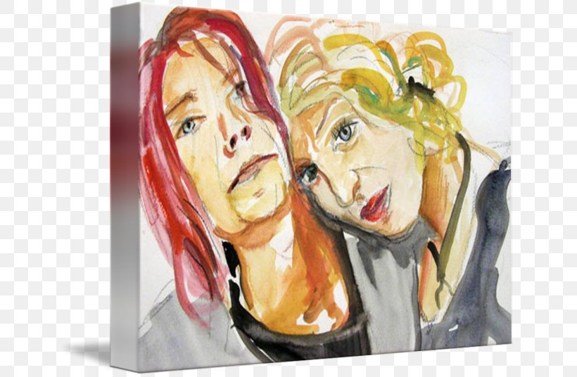 Watercolor Painting Imagekind Art Portrait, PNG, 650x536px, Watercolor Painting, Acrylic Paint, Art, Canvas, Courtney Love Download Free