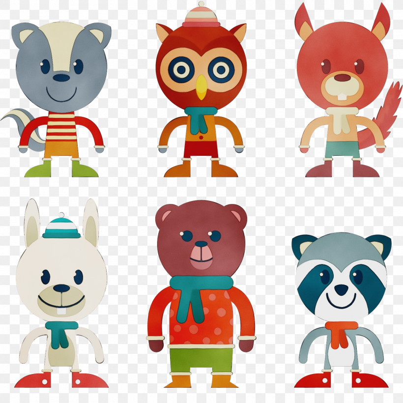 Animal Figure Toy Cartoon Action Figure, PNG, 1500x1500px, Watercolor, Action Figure, Animal Figure, Cartoon, Paint Download Free