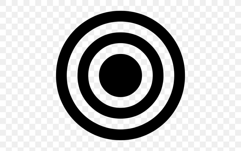 Bullseye Shooting Target Clip Art, PNG, 512x512px, Bullseye, Area, Black And White, Brand, Character Download Free