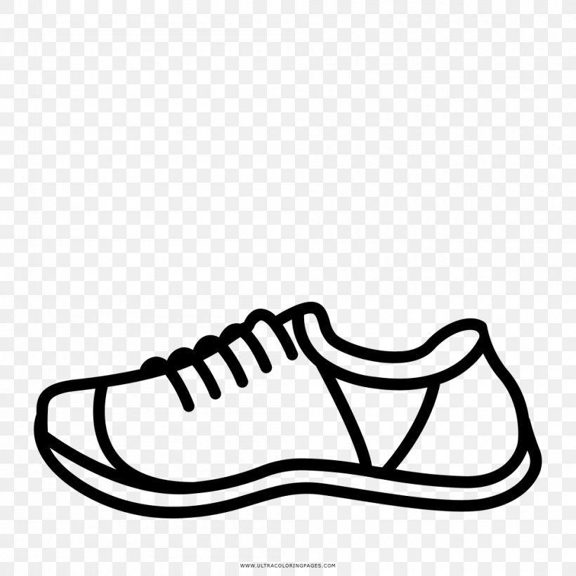 Shoe Drawing Sneakers Coloring Book Running, PNG, 1000x1000px, Shoe ...