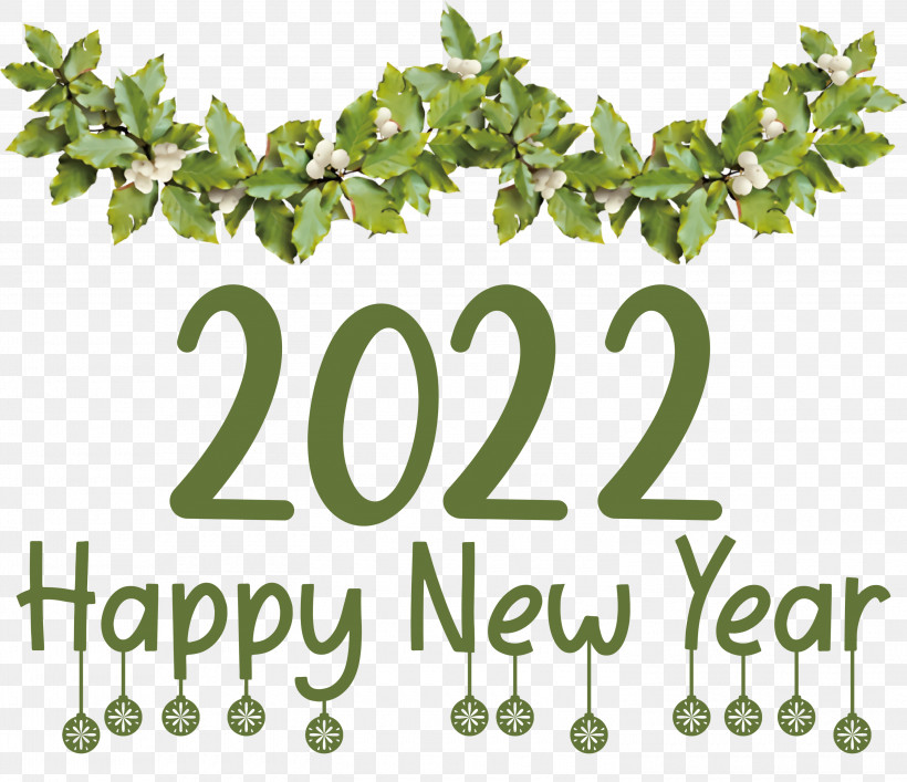 2022 Happy New Year 2022 New Year Happy New Year, PNG, 3000x2590px, Happy New Year, Biology, Branching, Green, Herbal Medicine Download Free