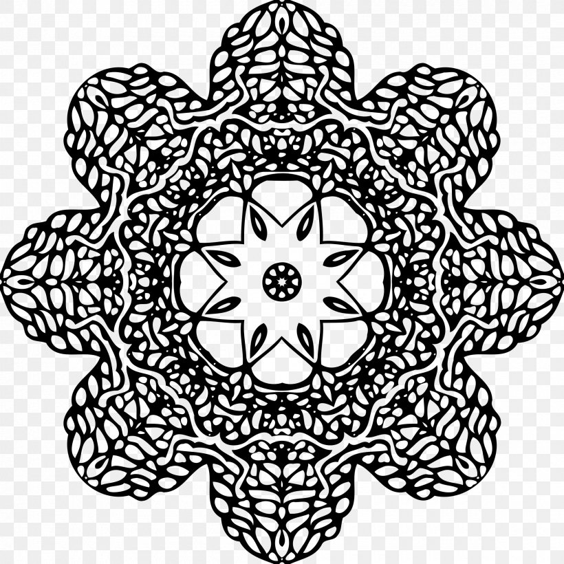 Mandala Mehndi Coloring Book Drawing Henna, PNG, 2400x2400px, Mandala, Area, Art, Black And White, Coloring Book Download Free