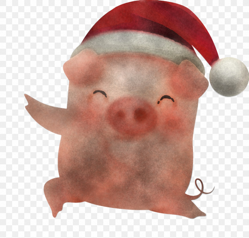Merry Christmas Pig Cute Pig, PNG, 1100x1050px, Merry Christmas Pig, Animation, Beard, Cartoon, Christmas Download Free