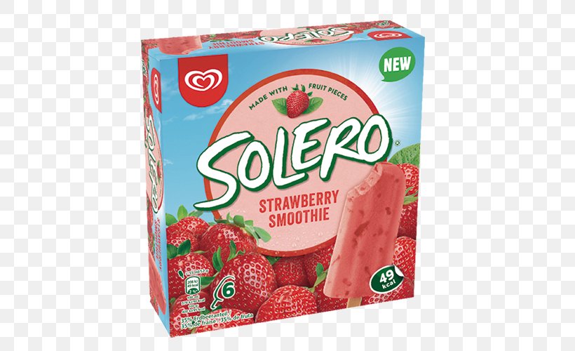 Smoothie Ice Cream Sorbet Strawberry Solero, PNG, 500x500px, Smoothie, Algida, Berry, Calippo, Diet Food Download Free