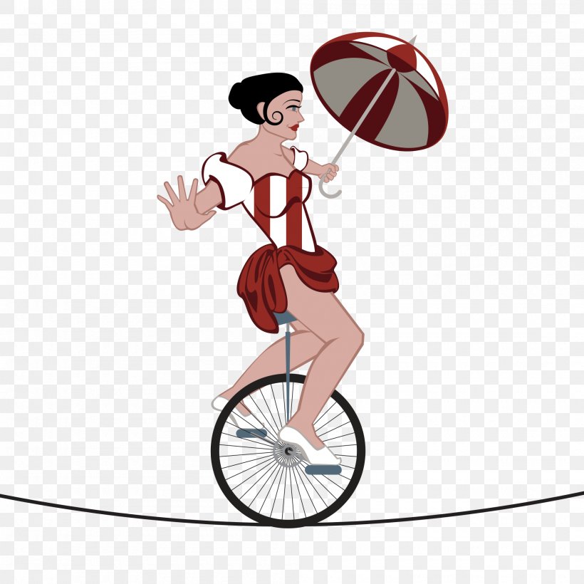 Circus Unicycle Clip Art, PNG, 2000x2000px, Circus, Bicycle, Bicycle Accessory, Bicycle Wheel, Drawing Download Free