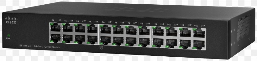 Network Switch Fast Ethernet Computer Network Port, PNG, 2877x694px, 19inch Rack, Network Switch, Audio, Audio Receiver, Bandwidth Download Free