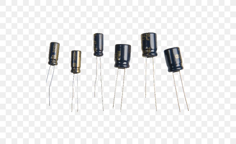 Transistor Electrolytic Capacitor Electronic Component Diode, PNG, 500x500px, Transistor, Capacitor, Circuit Component, Diode, Electrolyte Download Free