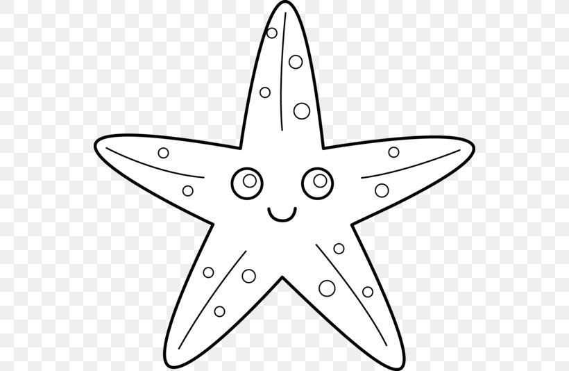 Starfish Drawing Coloring Book Clip Art, PNG, 550x534px, Starfish, Animal, Area, Black And White, Blue Sea Star Download Free