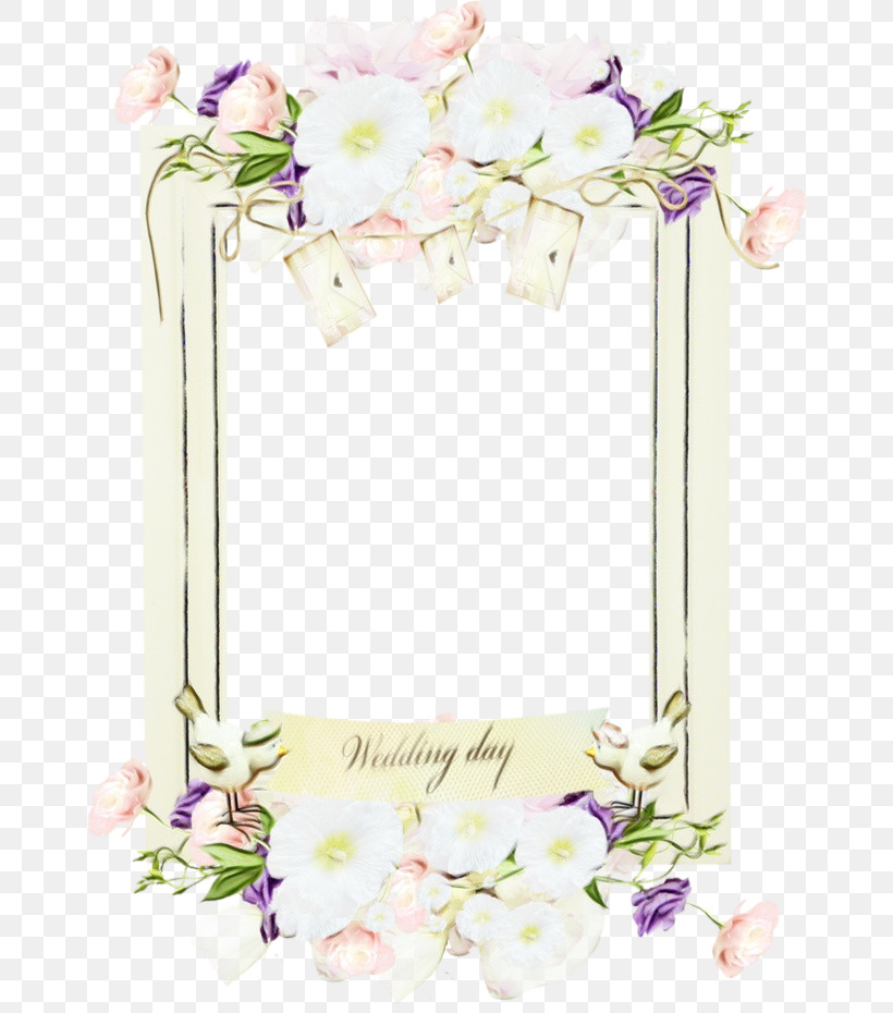 Picture Frame, PNG, 660x930px, Watercolor, Drawing, Floral Design, Flower, Frame White Download Free