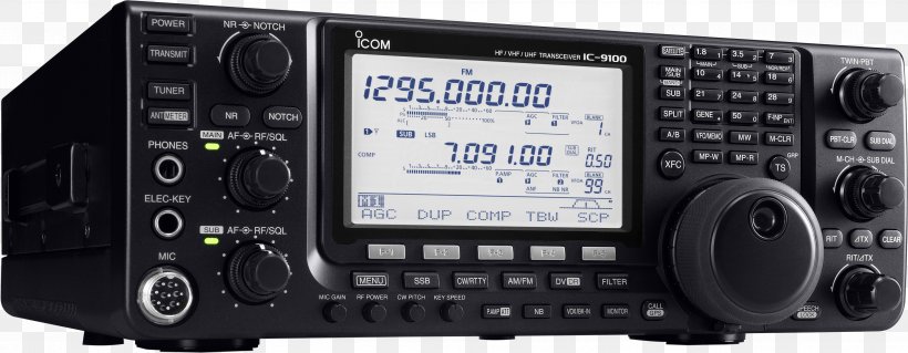 Radio Receiver Transceiver Icom Incorporated Shortwave Radiation Very High Frequency, PNG, 3783x1476px, 6meter Band, 70centimeter Band, Radio Receiver, Airband, Audio Download Free