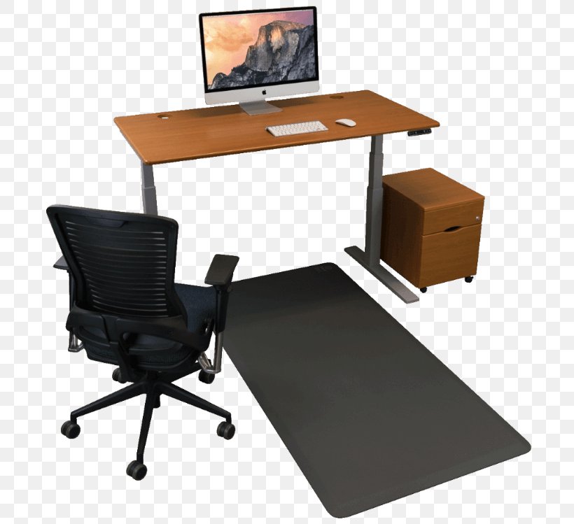 Sit-stand Desk Table Standing Desk, PNG, 717x749px, Desk, Chair, Ergonomic Keyboard, Foot, Footstool Download Free