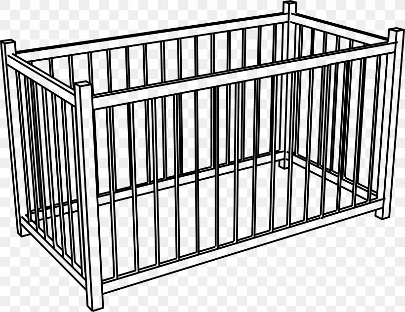 Cots Play Pens Infant Clip Art, PNG, 2398x1849px, Cots, Area, Bassinet, Black And White, Child Download Free