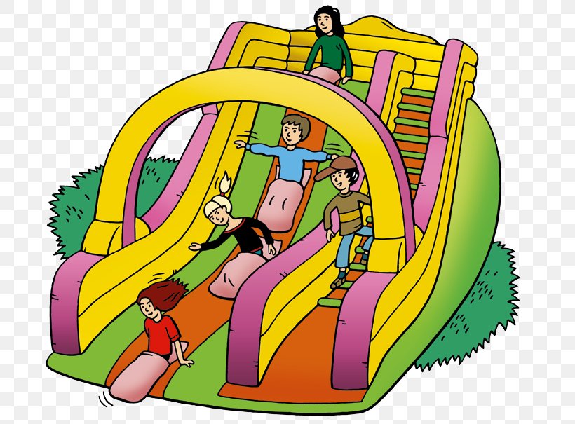 Inflatable Bouncers Cartoon Playground Slide Clip Art, PNG, 709x605px, Inflatable Bouncers, Area, Artwork, Carousel, Cartoon Download Free