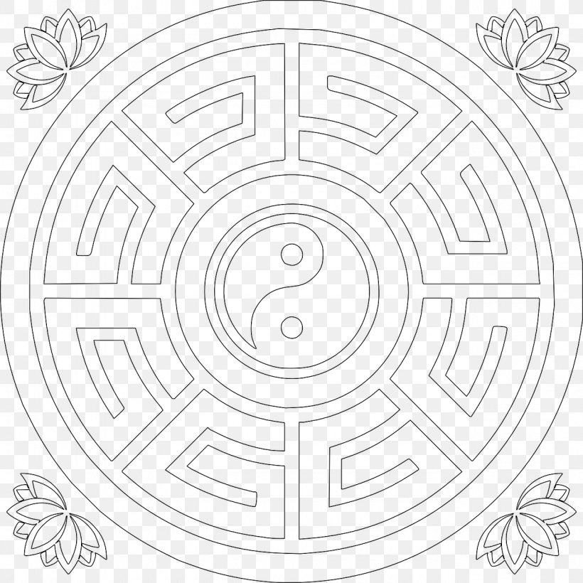 Symbol Tao Yin And Yang Feng Shui, PNG, 1280x1280px, Symbol, Area, Bagua, Black And White, Diagram Download Free