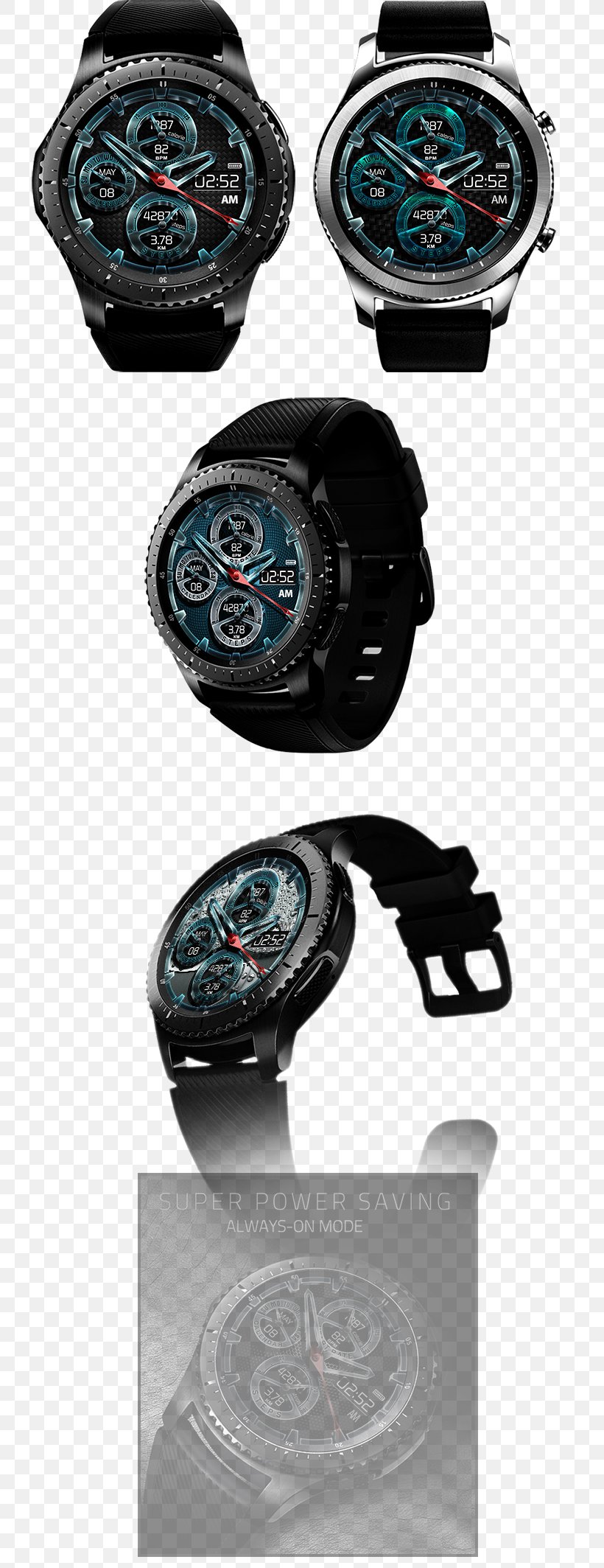 Smartwatch Samsung Gear S3 Classic Samsung Galaxy Gear, PNG, 733x2127px, Watch, Brand, Dial, Gauge, Global Positioning System Download Free