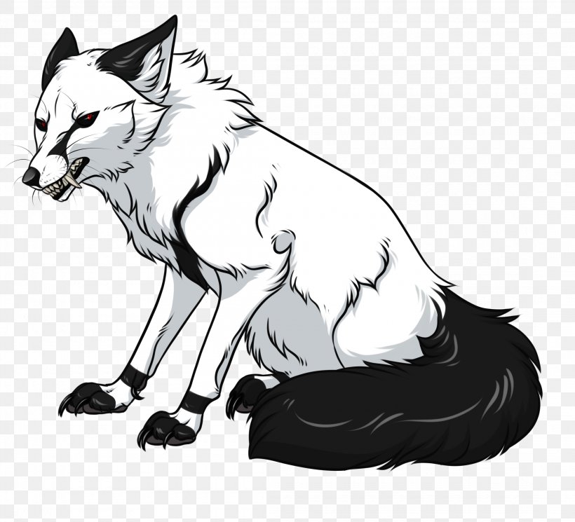 Drawing Red Fox Gray Wolf DeviantArt, PNG, 2200x2000px, Drawing, Art, Arts, Artwork, Black And White Download Free