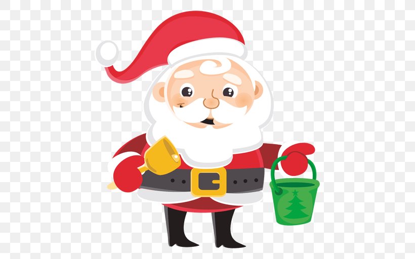 Santa Claus Christmas Reindeer, PNG, 512x512px, Santa Claus, Bucket, Cartoon, Character, Christmas Download Free