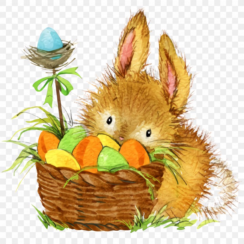 Easter Bunny, PNG, 2000x2000px, Easter, Easter Bunny, Easter Egg, Grass, Hamper Download Free