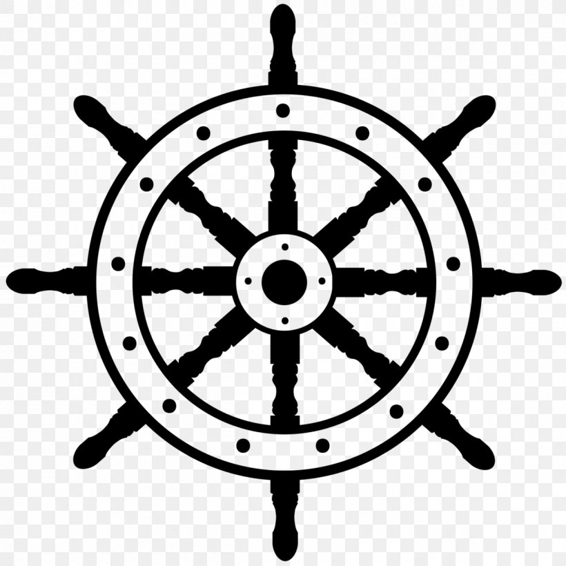 Ship's Wheel Boat Clip Art, PNG, 1200x1200px, Ship S Wheel, Anchor, Black And White, Boat, Helmsman Download Free