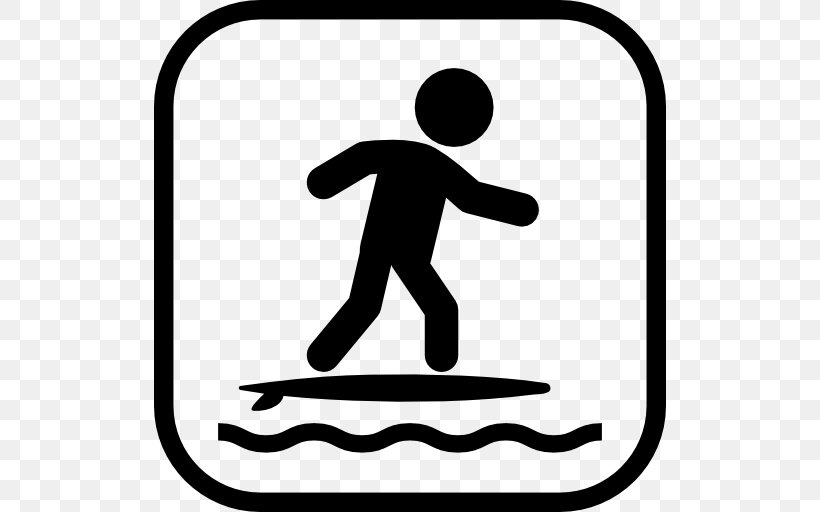 Surfing Symbol, PNG, 512x512px, Surfing, Area, Black, Black And White, Human Behavior Download Free
