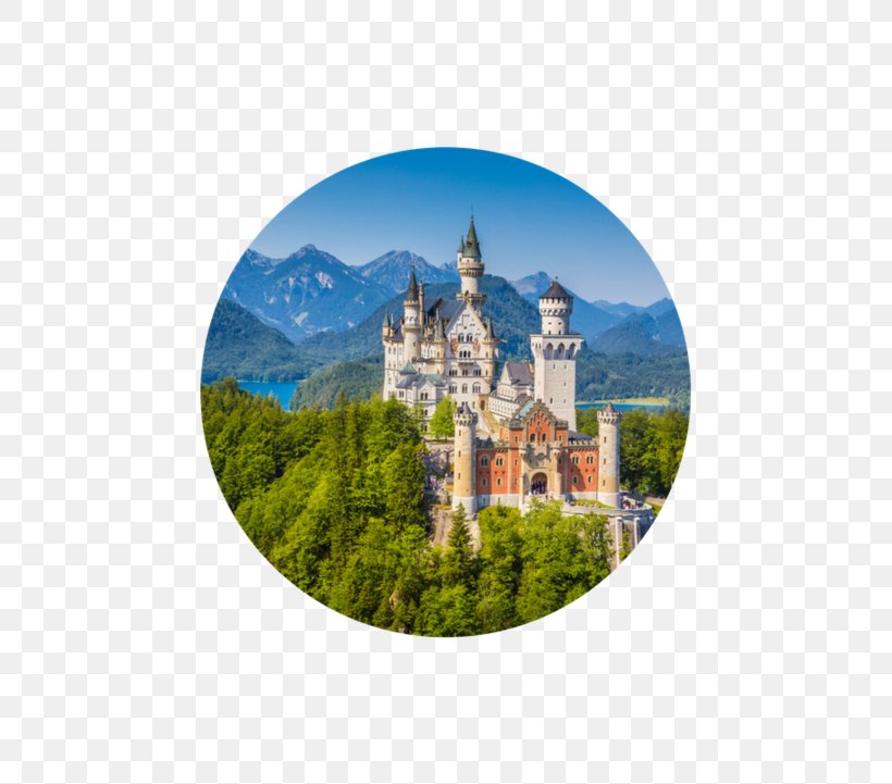 Neuschwanstein Castle Munich Hohenschwangau Castle Romantic Road Palace, PNG, 721x721px, Neuschwanstein Castle, Bavaria, Castle, Europe, Germany Download Free