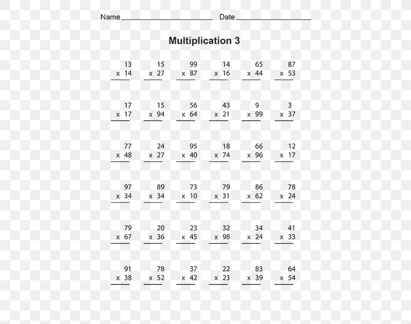 Multiplication Table Worksheet Mathematics The Times Tables, PNG, 500x647px, Watercolor, Cartoon, Flower, Frame, Heart Download Free