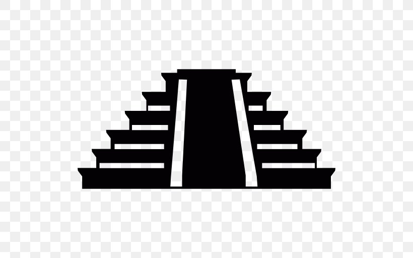 Pyramid Teotihuacan, PNG, 512x512px, Pyramid, Black And White, Brand, Logo, Maya Civilization Download Free