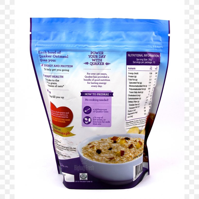 Breakfast Cereal Quaker Instant Oatmeal Rice Cake Quaker Oats Company, PNG, 1000x1000px, Breakfast Cereal, Banana, Breakfast, Flavor, Food Download Free