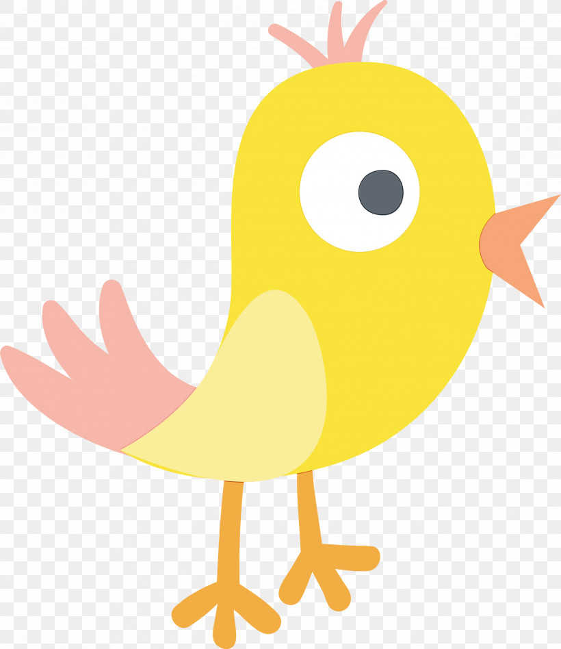 Chicken Cartoon Yellow Beak Chicken, PNG, 2594x3000px, Cartoon Bird, Beak, Cartoon, Chicken, Cute Bird Download Free