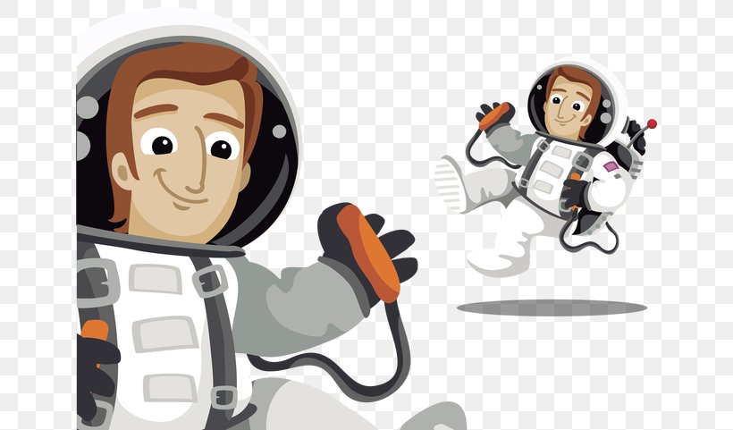 Astronaut Outer Space Euclidean Vector, PNG, 650x481px, Astronaut, Cartoon, Communication, Finger, Human Behavior Download Free