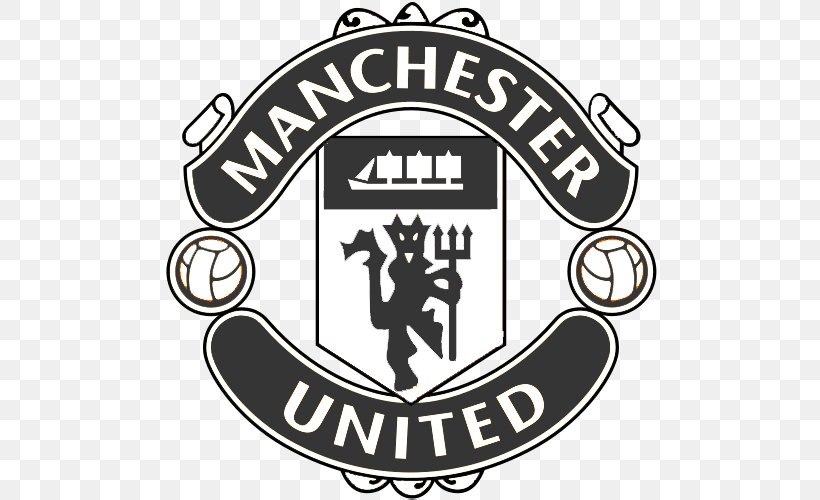 Manchester United F.C. Old Trafford Football 2017–18 Premier League 2016–17 Premier League, PNG, 500x500px, Manchester United Fc, Area, Artwork, Black, Black And White Download Free