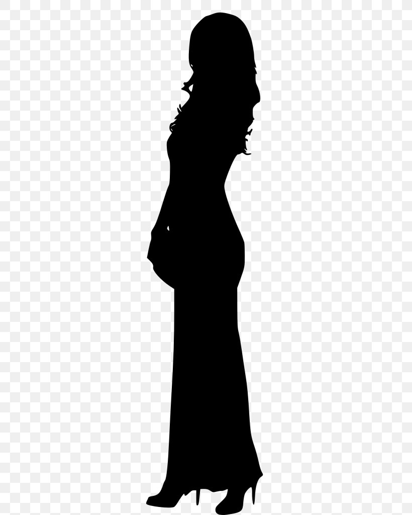 Silhouette Black And White Woman Photography, PNG, 357x1024px, Silhouette, Black And White, Dress, Joint, Male Download Free