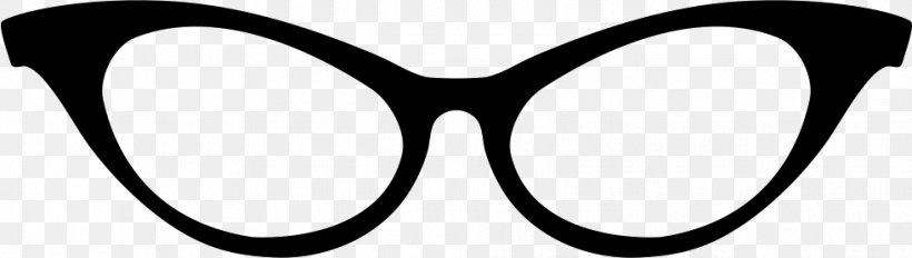 Sunglasses Cat Eye Glasses Clip Art, PNG, 981x278px, Glasses, Area, Aviator Sunglasses, Black, Black And White Download Free
