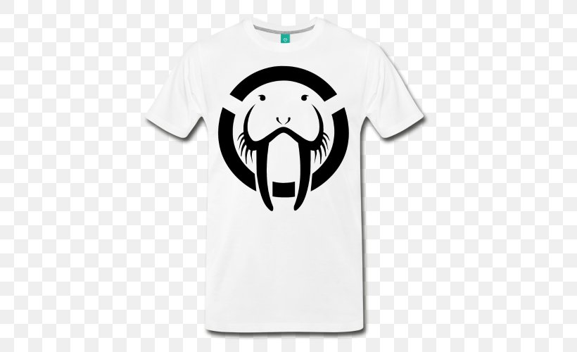T-shirt Walrus Collar Sleeve, PNG, 500x500px, Tshirt, Animal, Black, Brand, Clothing Download Free