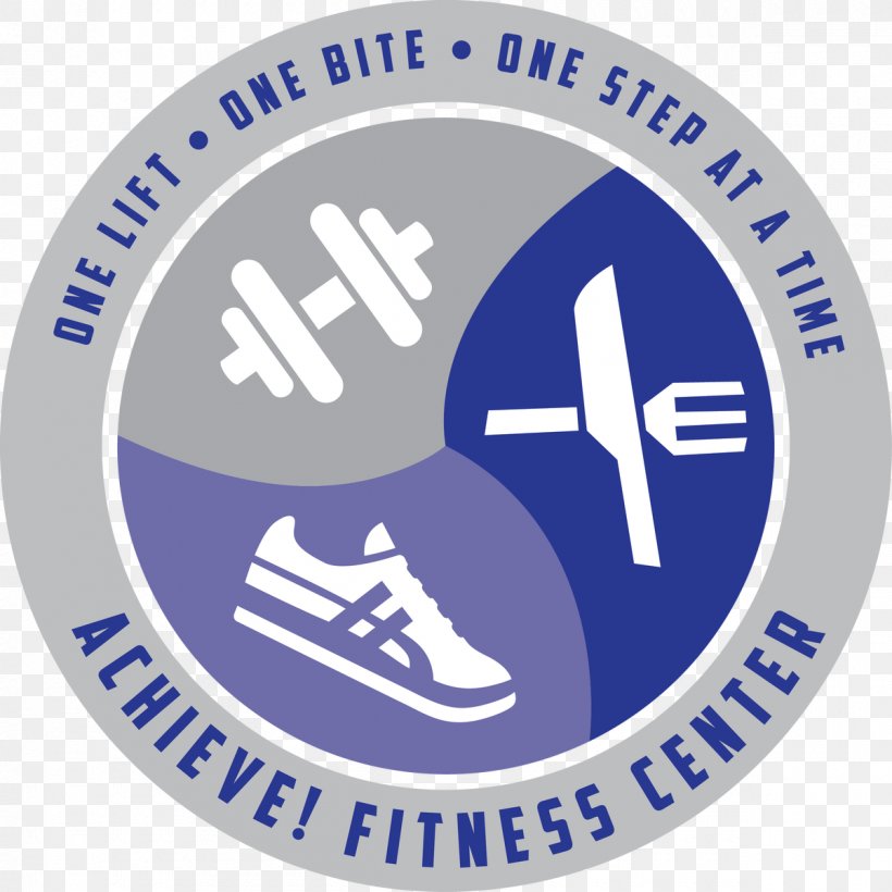 Achieve! Fitness Center Fitness Centre Physical Fitness Exercise, PNG, 1200x1200px, Fitness Centre, Area, Blue, Brand, Emblem Download Free