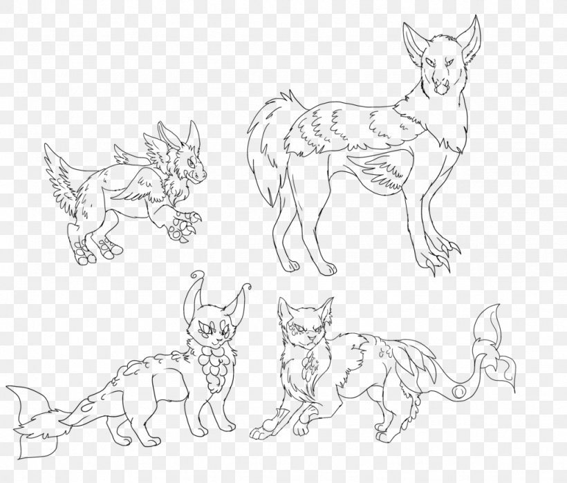 Cat Dog Mammal Carnivora Animal, PNG, 1024x873px, Cat, Animal, Animal Figure, Artwork, Black And White Download Free