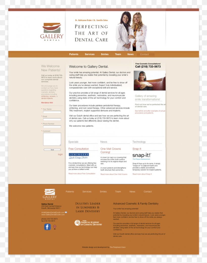 Gallery Dental Duluth: Kathrynne M. Dryke, D.D.S, P.A Web Page Northwood Cosmetic Dental Group: Brian Klym, DDS, PNG, 900x1144px, Web Page, Brand, Brian Klym Dds, Brochure, Duluth Download Free