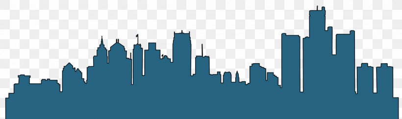 Detroit Vector Graphics Skyline Silhouette Illustration, PNG, 2400x712px, Detroit, City, Daytime, Metropolis, Silhouette Download Free