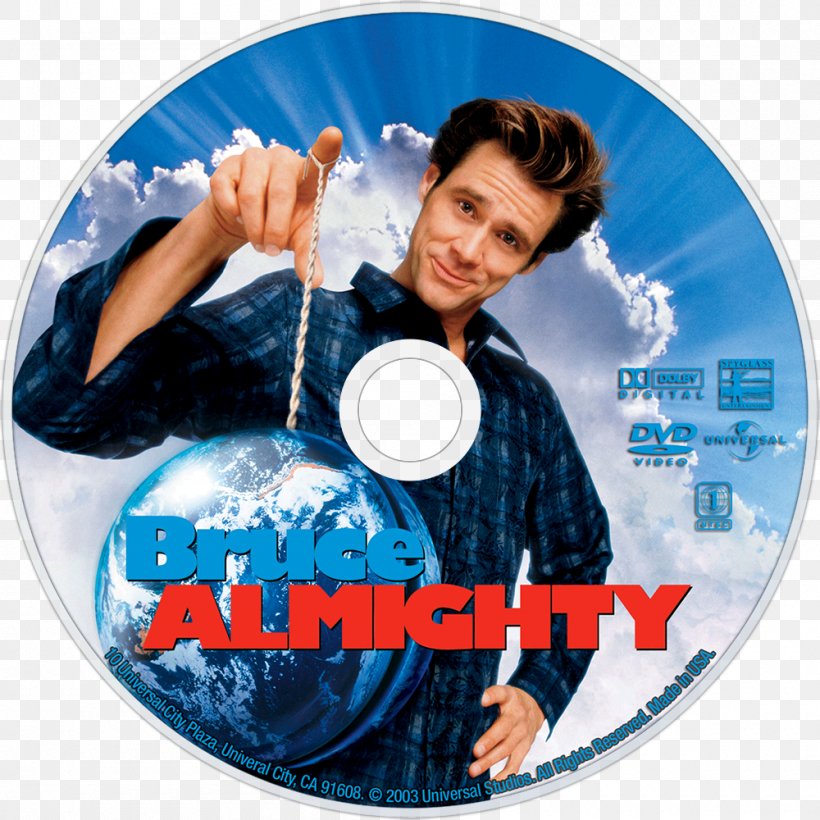 Jim Carrey Bruce Almighty Bruce Nolan God DVD, PNG, 1000x1000px, Jim Carrey, Brand, Bruce Almighty, Bruce Nolan, Comedy Download Free