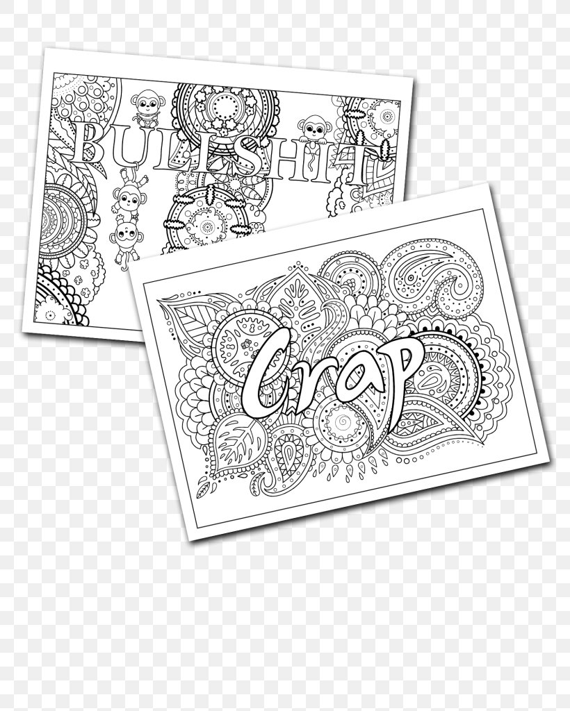 Adult Coloring Books: Swear Word Coloring Books Drawing /m/02csf, PNG, 819x1024px, Coloring Book, Adult, Area, Art, Black Download Free