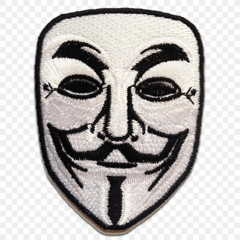Embroidered Patch Guy Fawkes Mask Iron-on Anonymous Amazon.com, PNG, 1100x1100px, Embroidered Patch, Amazoncom, Anonymous, Crossstitch, Embroidery Download Free