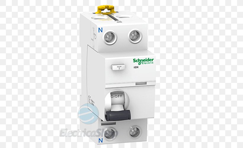 Residual-current Device Schneider Electric Earth Leakage Circuit Breaker, PNG, 500x500px, Residualcurrent Device, Aardlekautomaat, Circuit Breaker, Din Rail, Earth Leakage Circuit Breaker Download Free