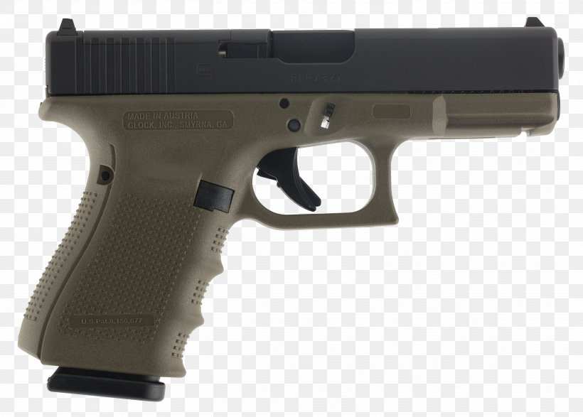 9×19mm Parabellum Glock Ges.m.b.H. GLOCK 19 Firearm, PNG, 4787x3429px, 45 Gap, 919mm Parabellum, Action, Air Gun, Airsoft Download Free