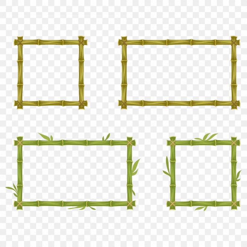 Bamboo Picture Frame Euclidean Vector Clip Art, PNG, 1000x1000px, Bamboo, Area, Art, Green, Home Fencing Download Free