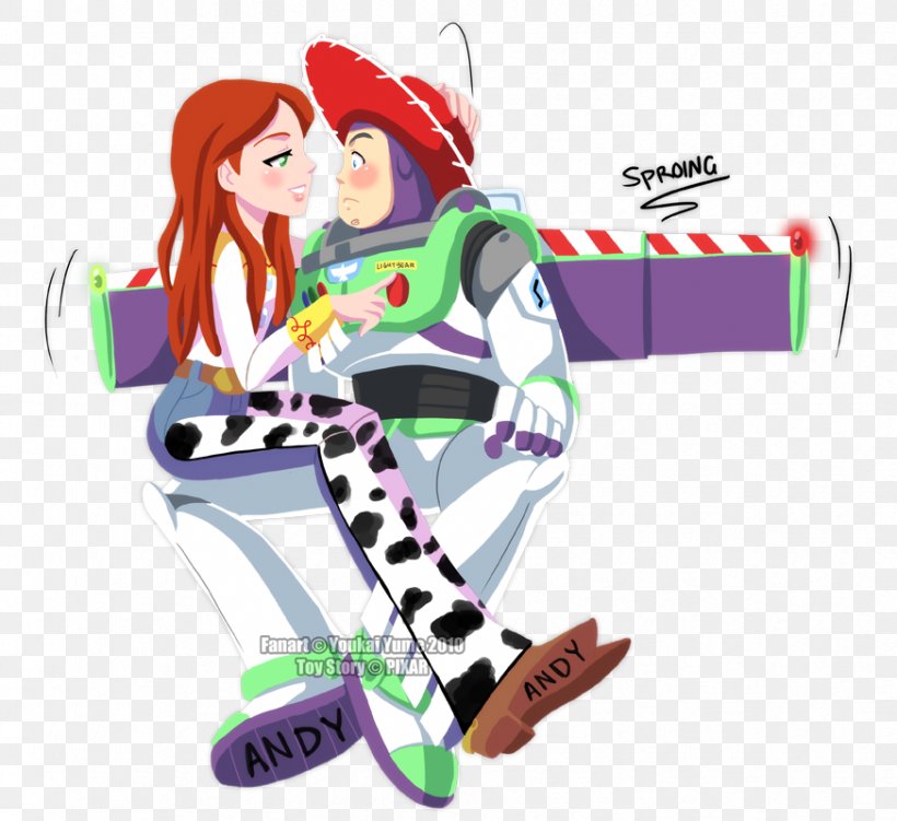 toy story buzz and jessie kiss
